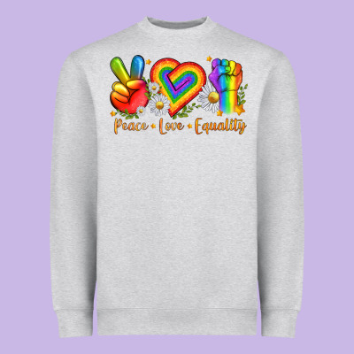 Heavyweight Sweatshirt peace love equality