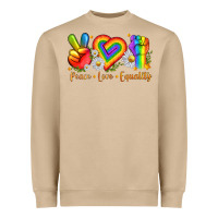 Mushroom peace love equality Heavyweight Sweatshirt - texasbilliewilder
