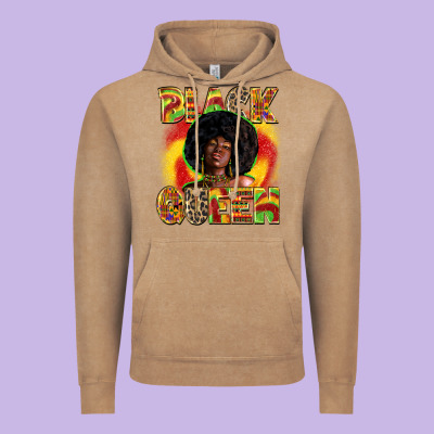 Black Queen Vintage Hoodie Designed By Zillion Design Studio