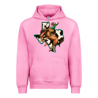 Fuchsia Pink Cowhide Texas Map Rodeo Cowboy Urban Hoodie - Bettercallsaul