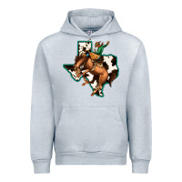 Heather Grey Cowhide Texas Map Rodeo Cowboy Urban Hoodie - Bettercallsaul