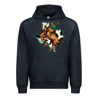 Navy Cowhide Texas Map Rodeo Cowboy Urban Hoodie - Bettercallsaul