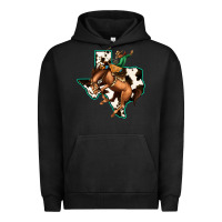 Pigment Black Cowhide Texas Map Rodeo Cowboy Urban Hoodie - Bettercallsaul