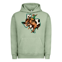 Pigment Oil Green Cowhide Texas Map Rodeo Cowboy Urban Hoodie - Bettercallsaul