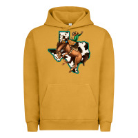 Pigment Peanut Butter Cowhide Texas Map Rodeo Cowboy Urban Hoodie - Bettercallsaul