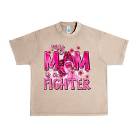 French Oak My Mom Is a Fighter with Ribbon Urban Heavy Tee - texasbilliewilder