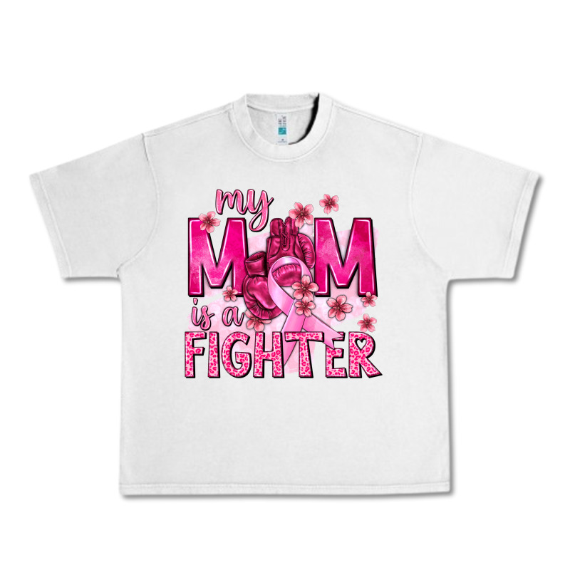 My Mom Is A Fighter With Ribbon Urban Heavy Tee by texasbilliewilder | Teevron