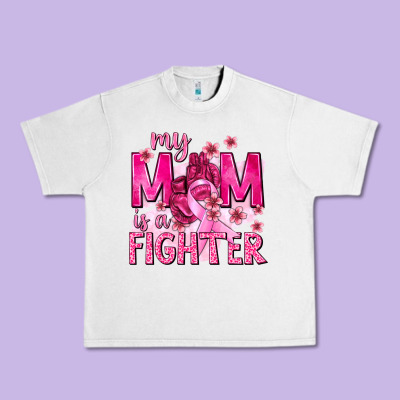 My Mom Is A Fighter With Ribbon Urban Heavy Tee Designed By Texasbilliewilder