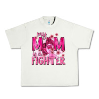 Pistachio My Mom Is a Fighter with Ribbon Urban Heavy Tee - texasbilliewilder