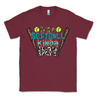 Burgundy softball Classic Tee - CowhideDigitalArt