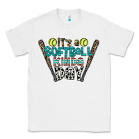White softball Classic Tee - CowhideDigitalArt