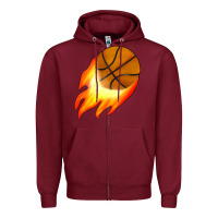 Burgundy basketball Zipper Hoodie - JahusDesignShop