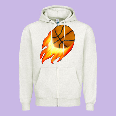 Basketball Zipper Hoodie Designed By Jahusdesignshop