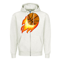 Oatmeal Heather basketball Zipper Hoodie - JahusDesignShop