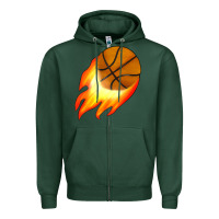 Sports Green basketball Zipper Hoodie - JahusDesignShop