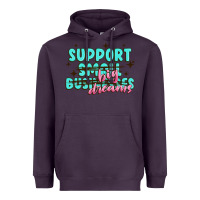 Plum support small businesses big dreams Heavyweight Hoodie - MaliasSmallBusiness
