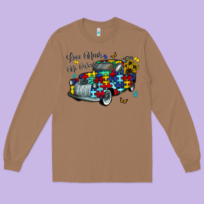 Love Needs No Words Long Sleeve Tee Designed By Cowhidedigitalart