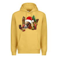 Antique Gold joy christmas with horse bbs Premium Hoodie - BundleAndBundleShop