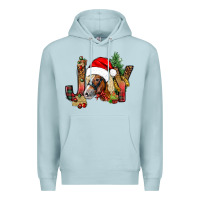 Blue Mist joy christmas with horse bbs Premium Hoodie - BundleAndBundleShop