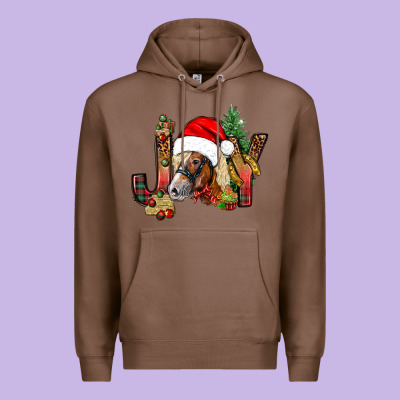 Joy Christmas With Horse Bbs Premium Hoodie Designed By Bundleandbundleshop
