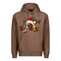Chestnut joy christmas with horse bbs Premium Hoodie - BundleAndBundleShop