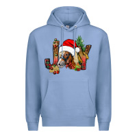 Colony Blue joy christmas with horse bbs Premium Hoodie - BundleAndBundleShop