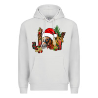 Dove Grey joy christmas with horse bbs Premium Hoodie - BundleAndBundleShop