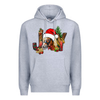 Heather Grey joy christmas with horse bbs Premium Hoodie - BundleAndBundleShop