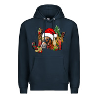 Navy joy christmas with horse bbs Premium Hoodie - BundleAndBundleShop