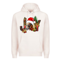 Pale Pink joy christmas with horse bbs Premium Hoodie - BundleAndBundleShop