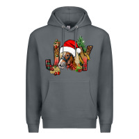 Rock joy christmas with horse bbs Premium Hoodie - BundleAndBundleShop