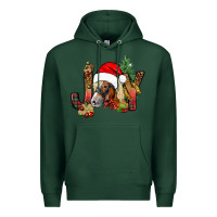 Sports Green joy christmas with horse bbs Premium Hoodie - BundleAndBundleShop