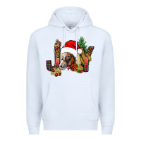 White joy christmas with horse bbs Premium Hoodie - BundleAndBundleShop