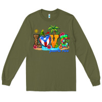 Army Green love puerto rico Long Sleeve Tee - AdoDesignShop