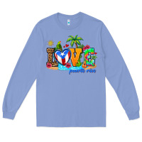 Colony Blue love puerto rico Long Sleeve Tee - AdoDesignShop