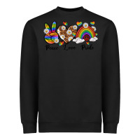 Black peace love pride Heavyweight Sweatshirt - texasbilliewilder