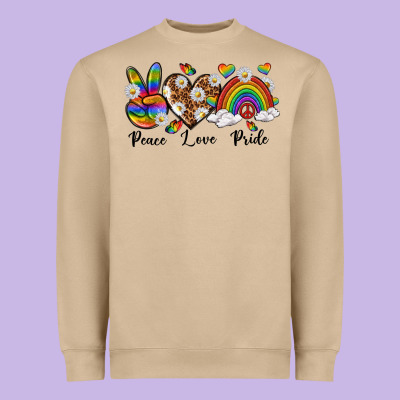 Heavyweight Sweatshirt peace love pride