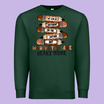 We Have The Same Heart Inside Premium Sweatshirt Designed By Maliassmallbusiness