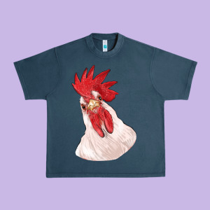 Silly Chicken Head Urban Heavy Tee Designed By Ranaportraitstore