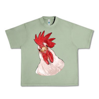 Oil Green silly chicken head Urban Heavy Tee - RanaPortraitStore