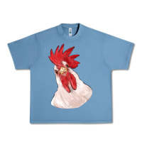 Pebble Blue silly chicken head Urban Heavy Tee - RanaPortraitStore