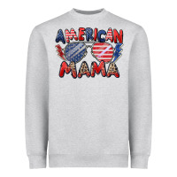 Heather Grey American mama Heavyweight Sweatshirt - Zillion Design Studio