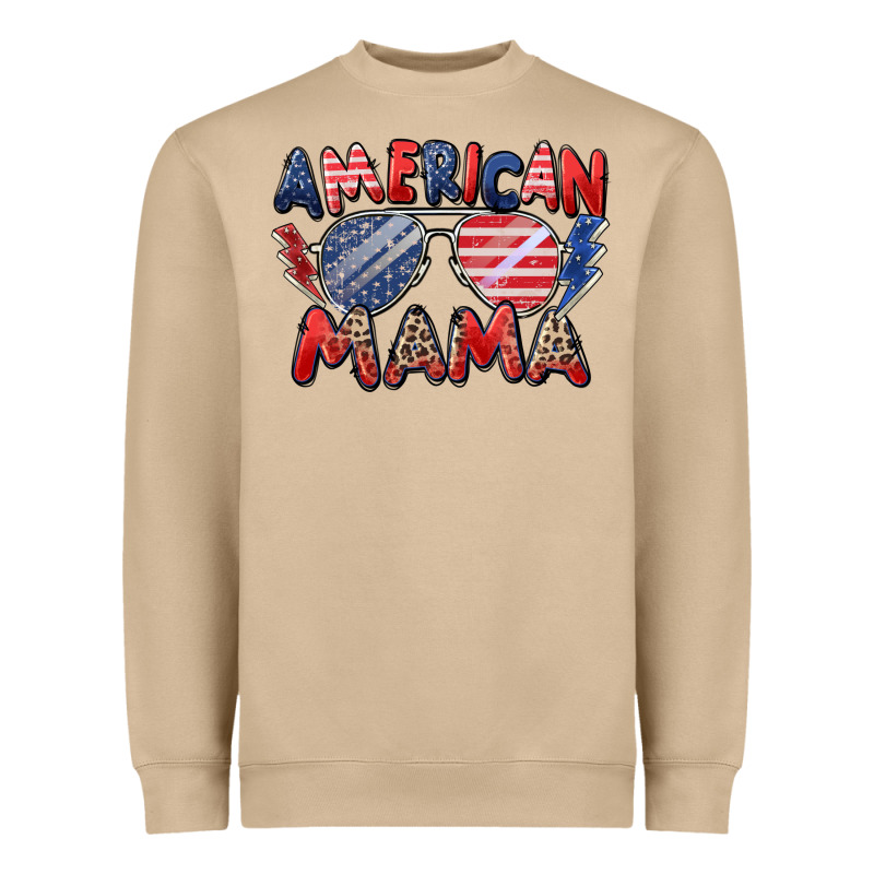 American Mama Heavyweight Sweatshirt by Zillion Design Studio | Teevron