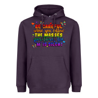 Plum be careful when you follow the masses sometimes th Heavyweight Hoodie - MaliasSmallBusiness