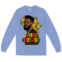 Colony Blue juneteenth living freeish since 1865 Long Sleeve Tee - HRA Design Shop