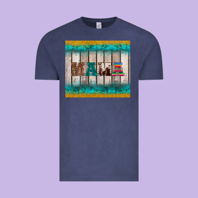 Western Turquoise Mama Vintage Tee Designed By Barkaloodesign