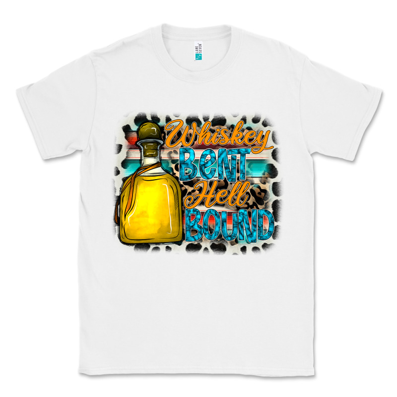 Whiskey Bent Hell Bound Classic Tee by CowhideDigitalArt | Teevron