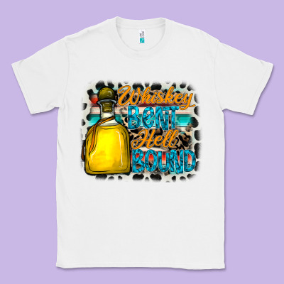 Whiskey Bent Hell Bound Classic Tee Designed By Cowhidedigitalart