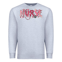 Heather Grey nurse breast cancer awareness Premium Sweatshirt - MaliasSmallBusiness