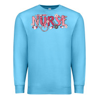 Ocean Blue nurse breast cancer awareness Premium Sweatshirt - MaliasSmallBusiness